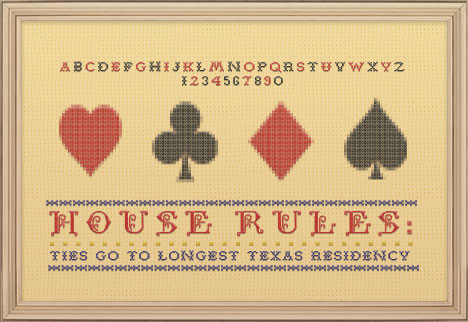 HOUSE RULES: TIES GO TO LONGEST TEXAS RESIDENCY